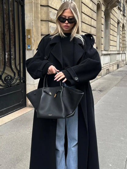 Maison Black Overcoat