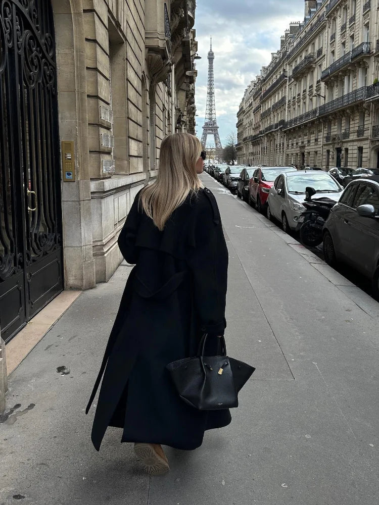 Maison Black Overcoat