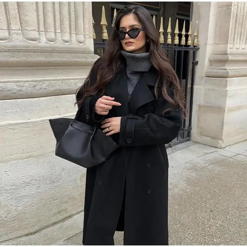 Maison Black Overcoat