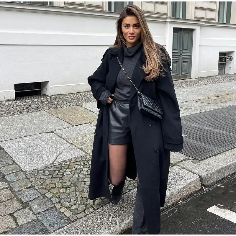 Maison Black Overcoat